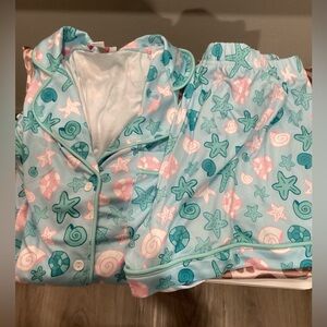 Jordann Jammies Seashell Pajama Short Set. Size XS - NWOT Sunshine Sisters